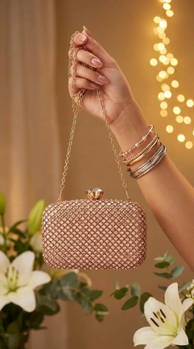 Champagne Bridal Clutch P24611