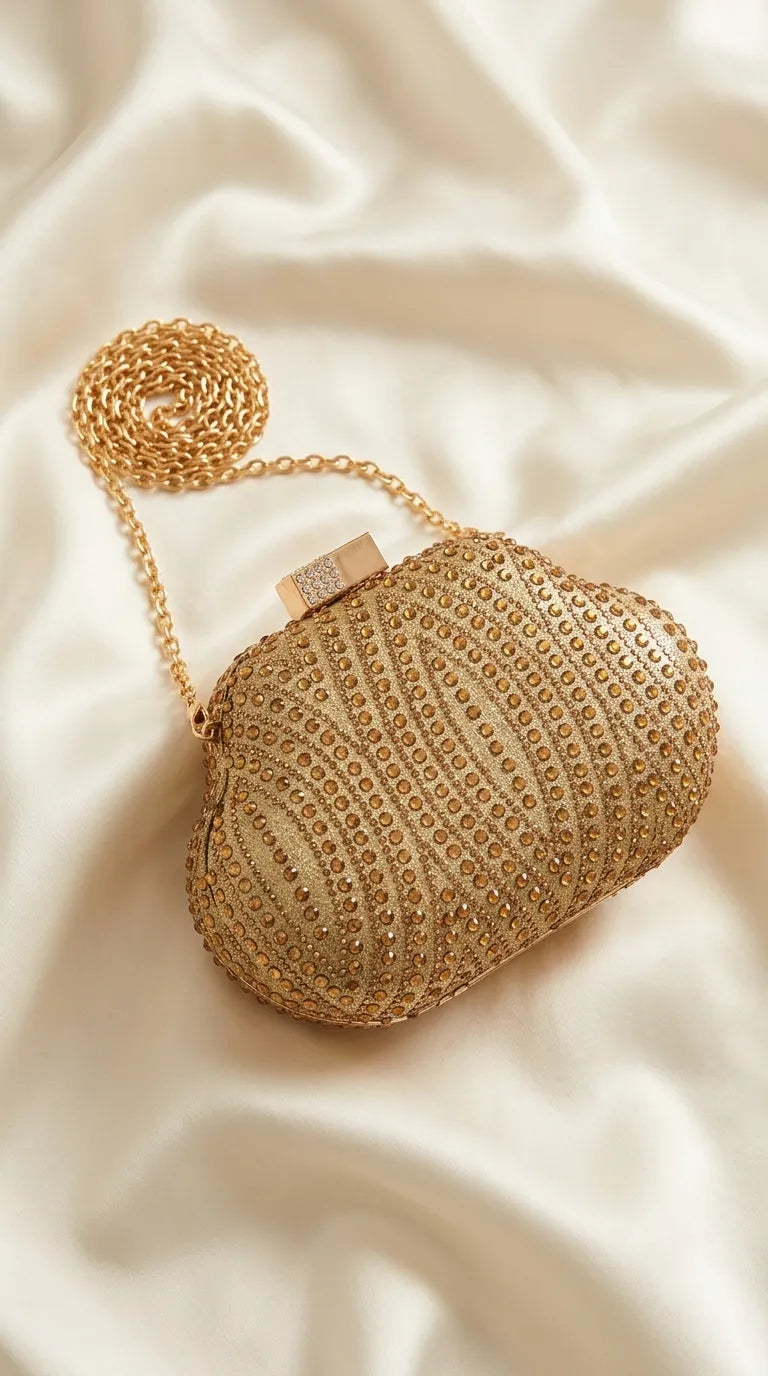 Golden Bridal Clutch P24612