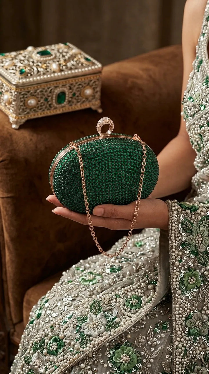 Green Bridal Clutch P24613