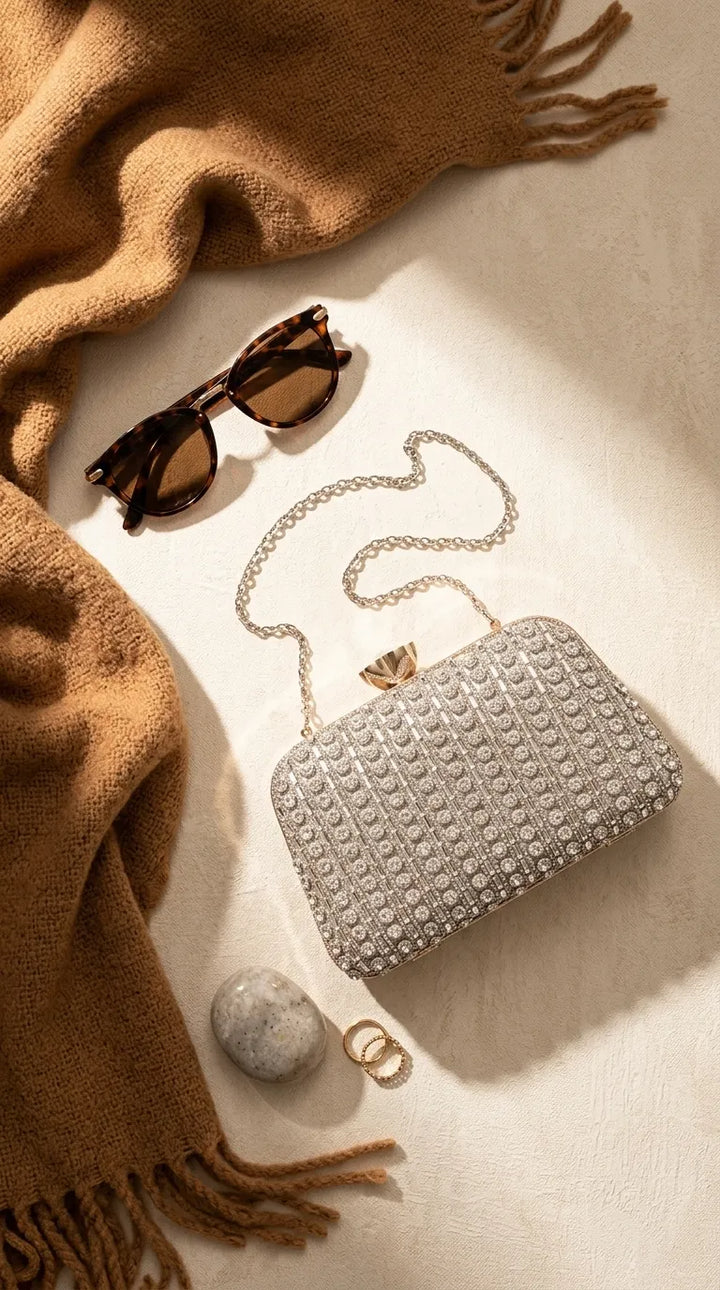 Silver Bridal Clutch P24615