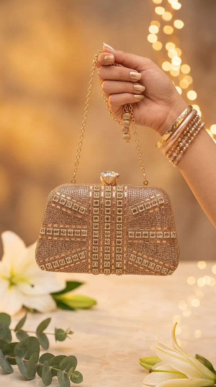 Golden Bridal Clutch P24616