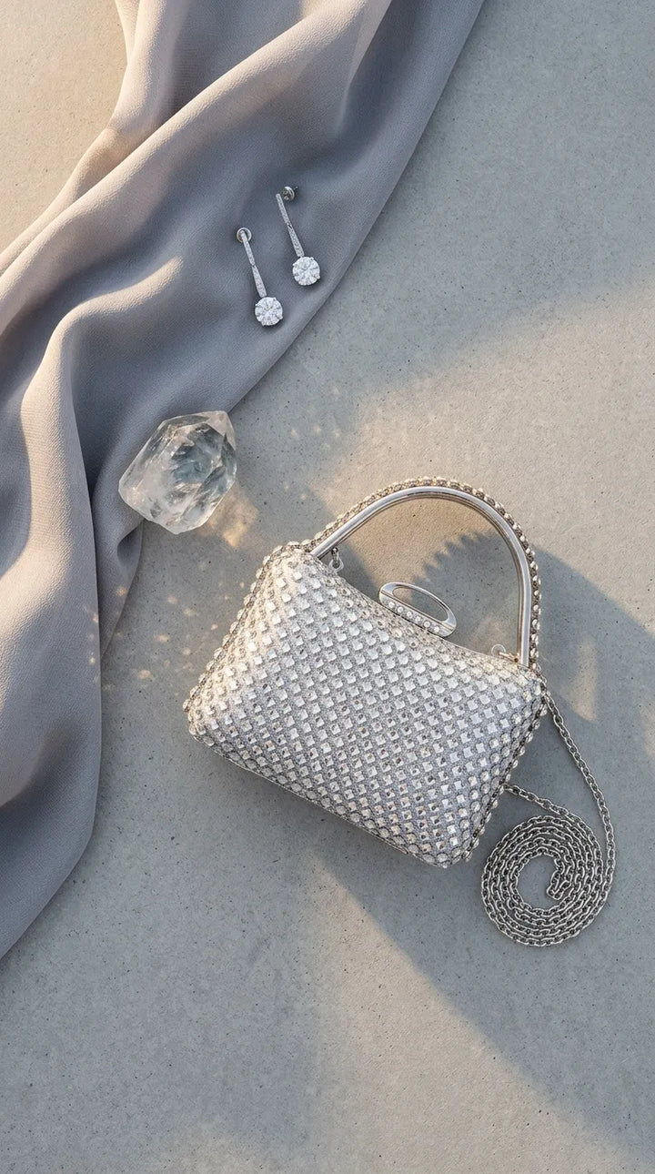 Silver Bridal Clutch P24617