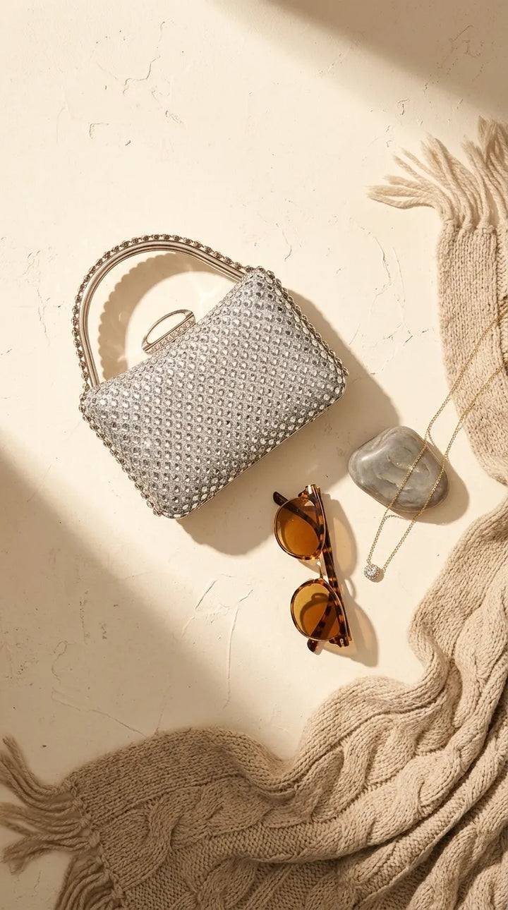 Silver Bridal Clutch P24617