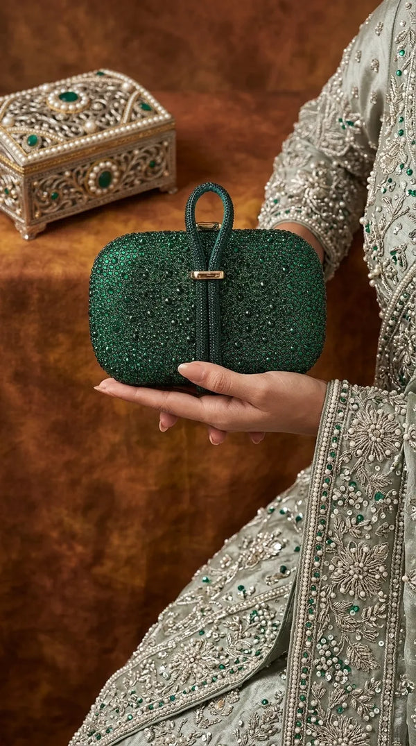 Green Bridal Clutch P24618