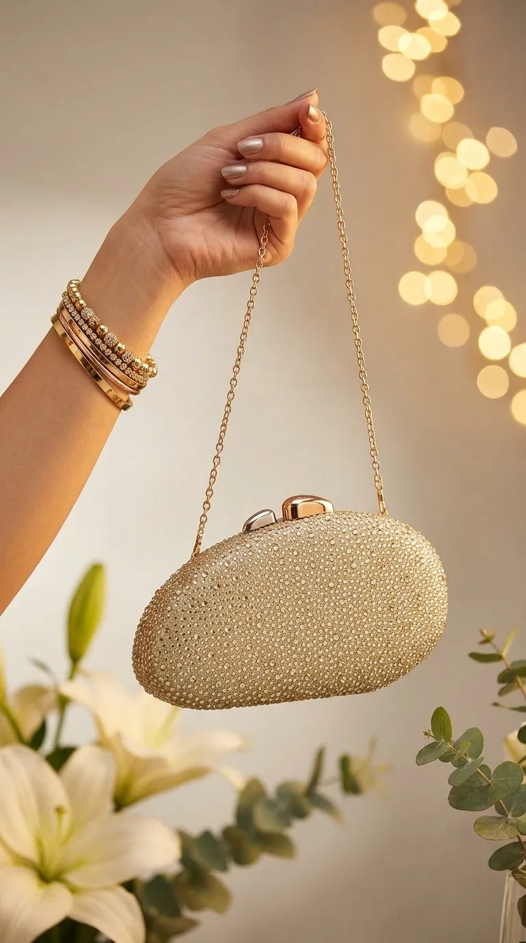 Golden Bridal Clutch P24620