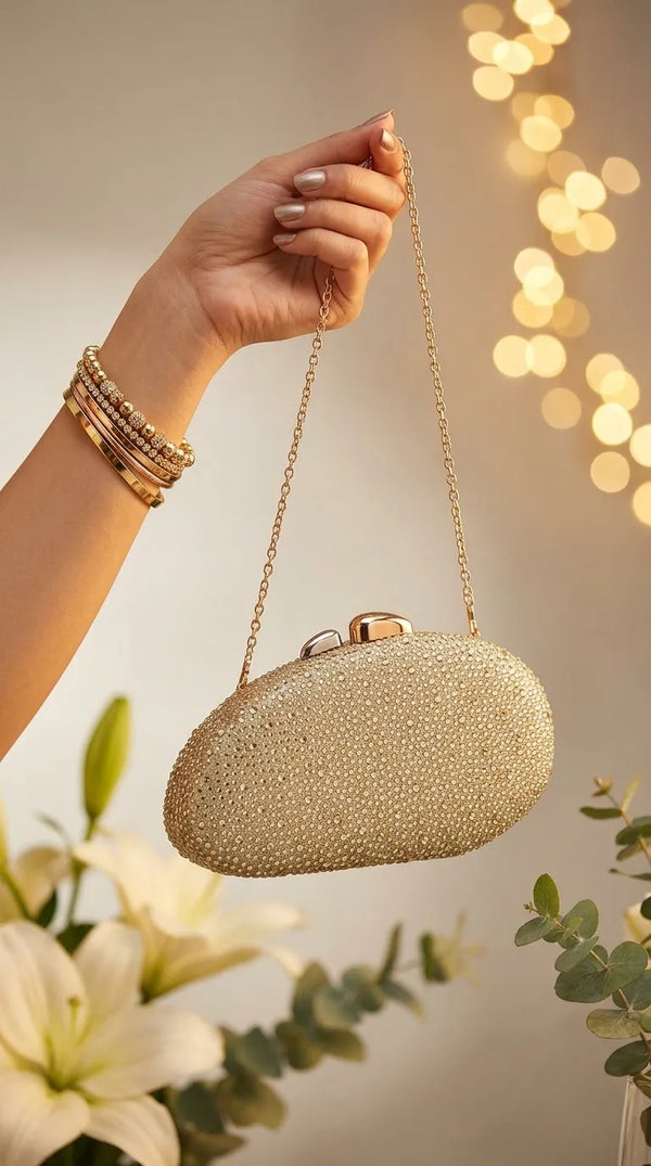 Golden Bridal Clutch P24620