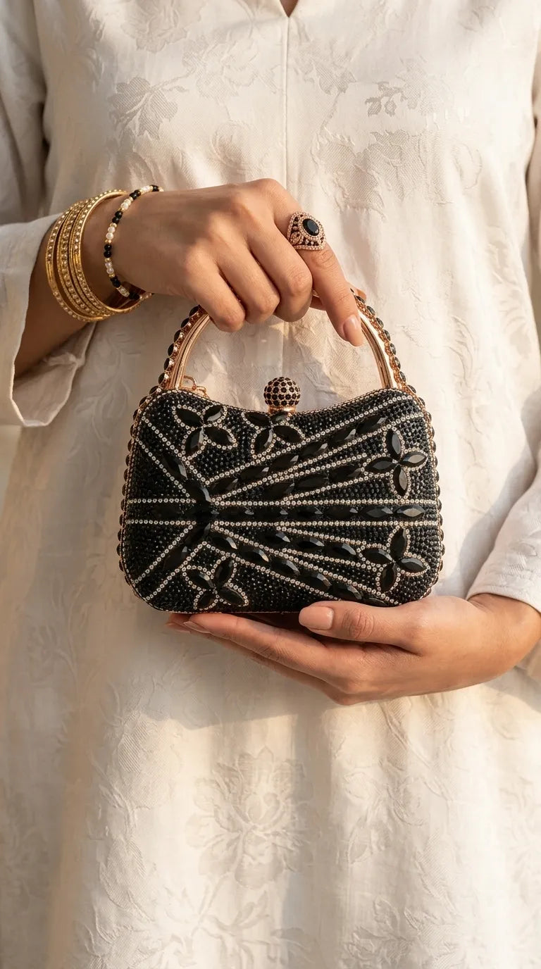 Black Bridal Clutch P24623
