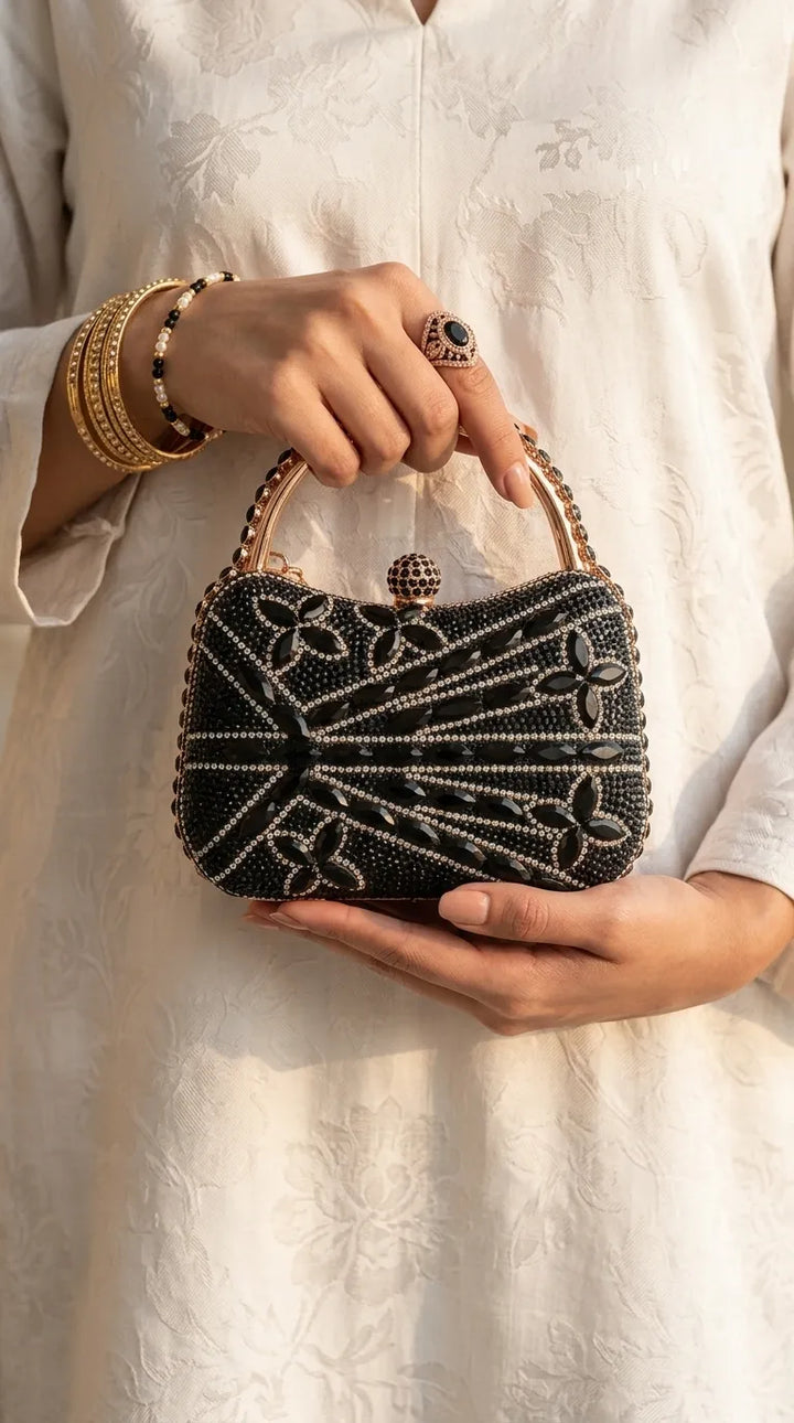 Black Bridal Clutch P24623