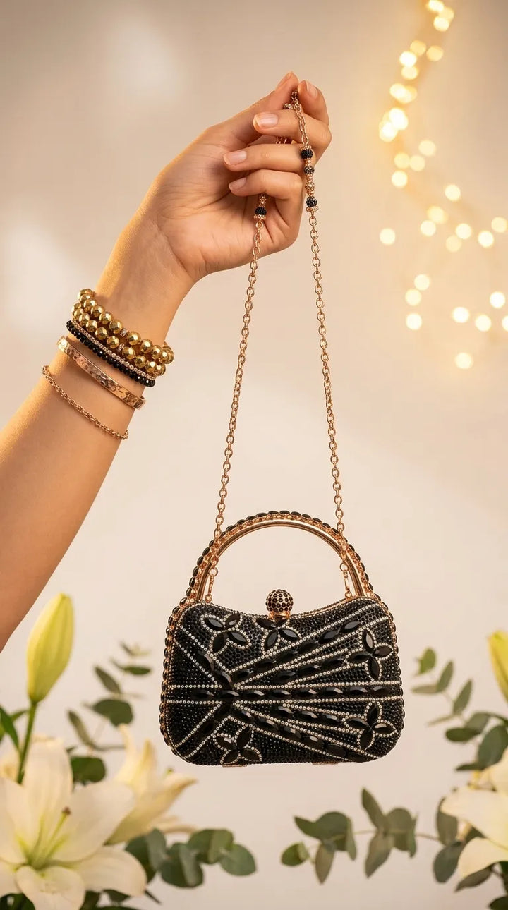 Black Bridal Clutch P24623