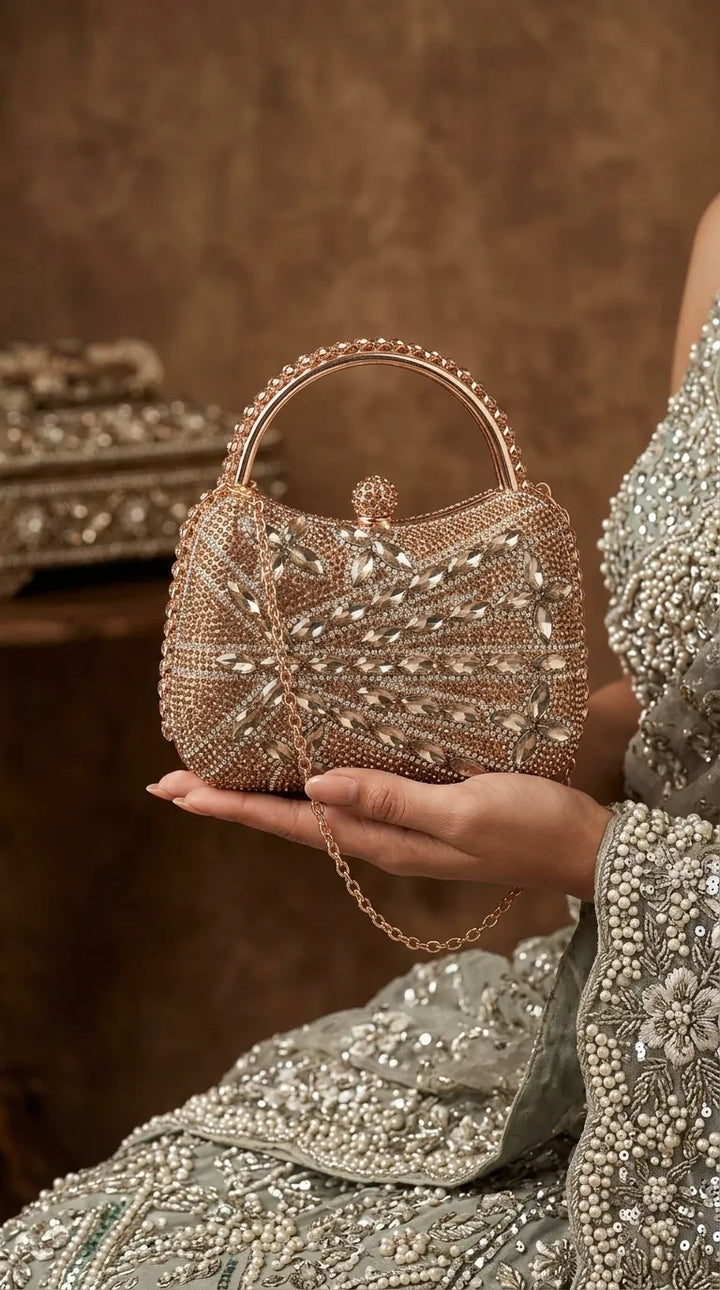Golden Bridal Clutch P24623