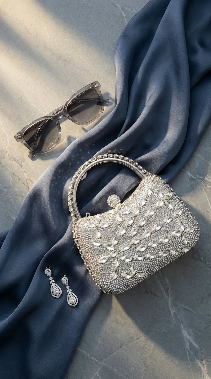 Silver Bridal Clutch P24623
