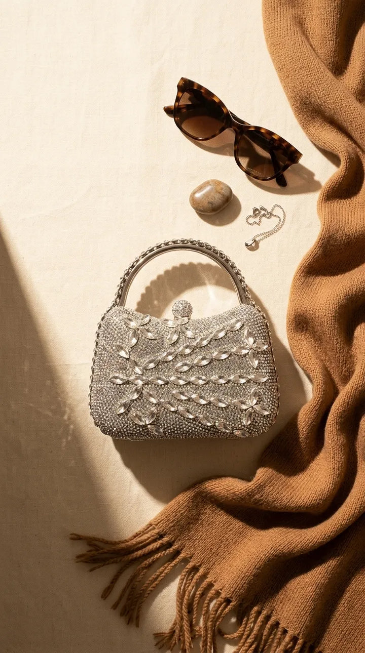 Silver Bridal Clutch P24623