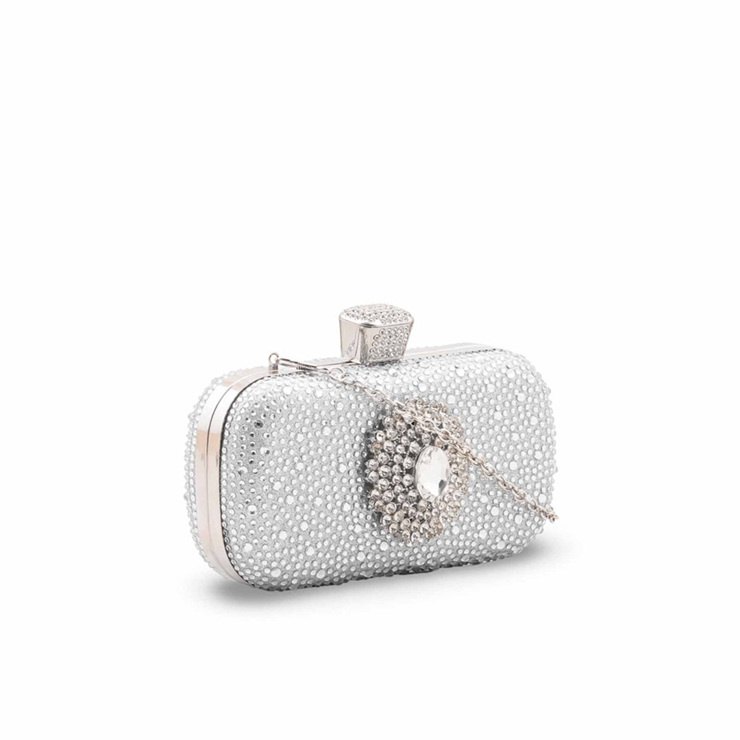 Silver Bridal Clutch P24624