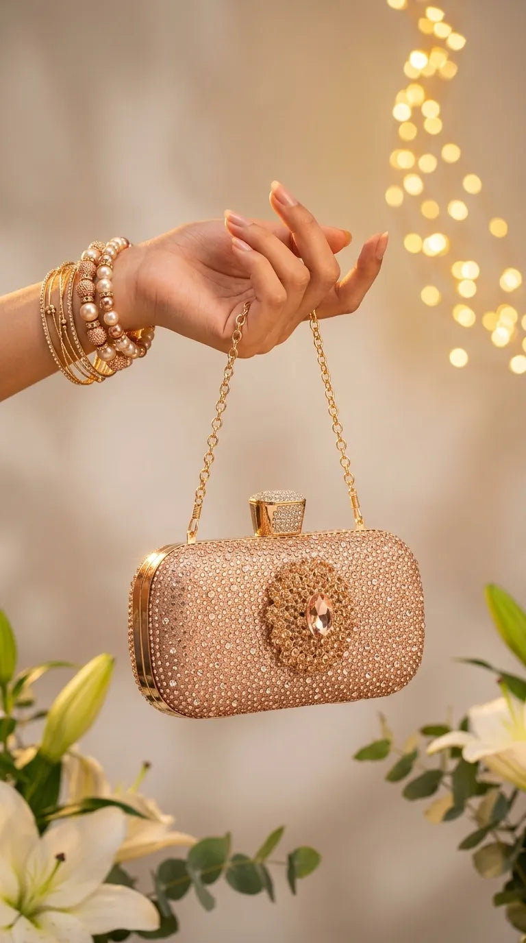 Champagne Bridal Clutch P24624