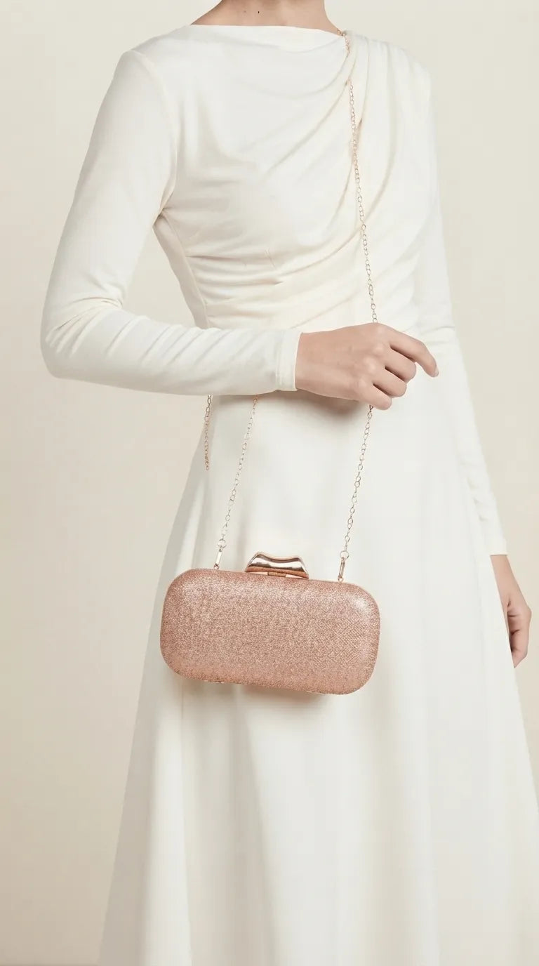 Champagne Fancy Clutch For Women P24649