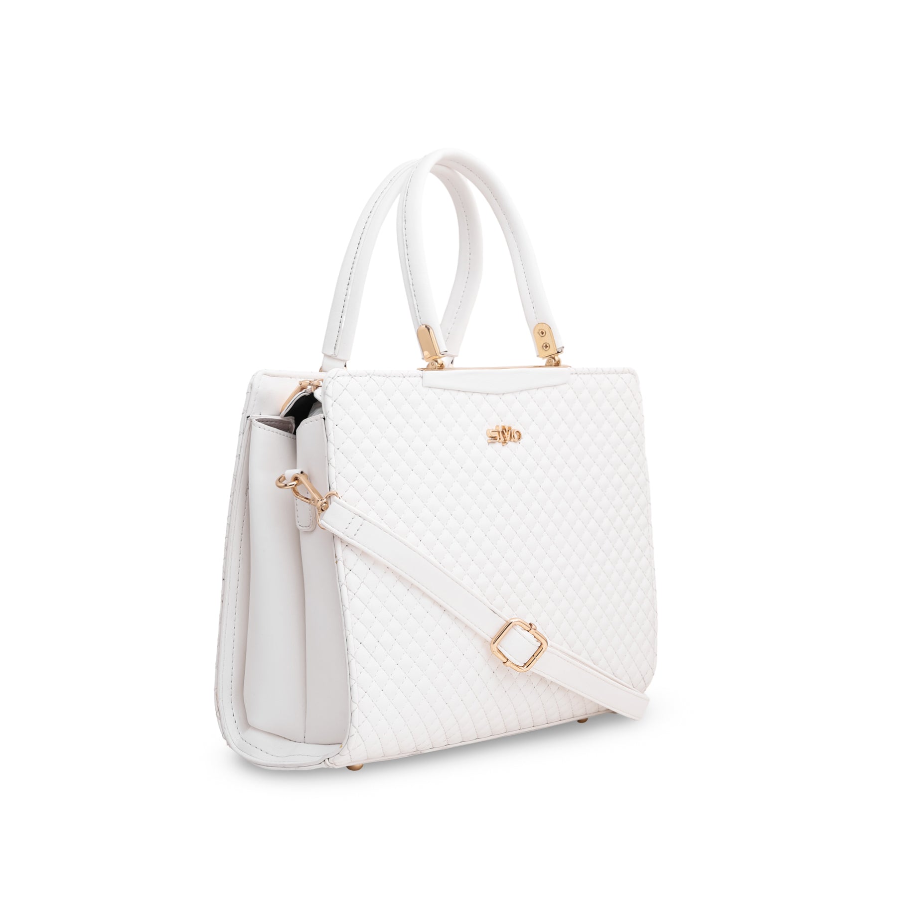 White Formal Hand Bag P36044