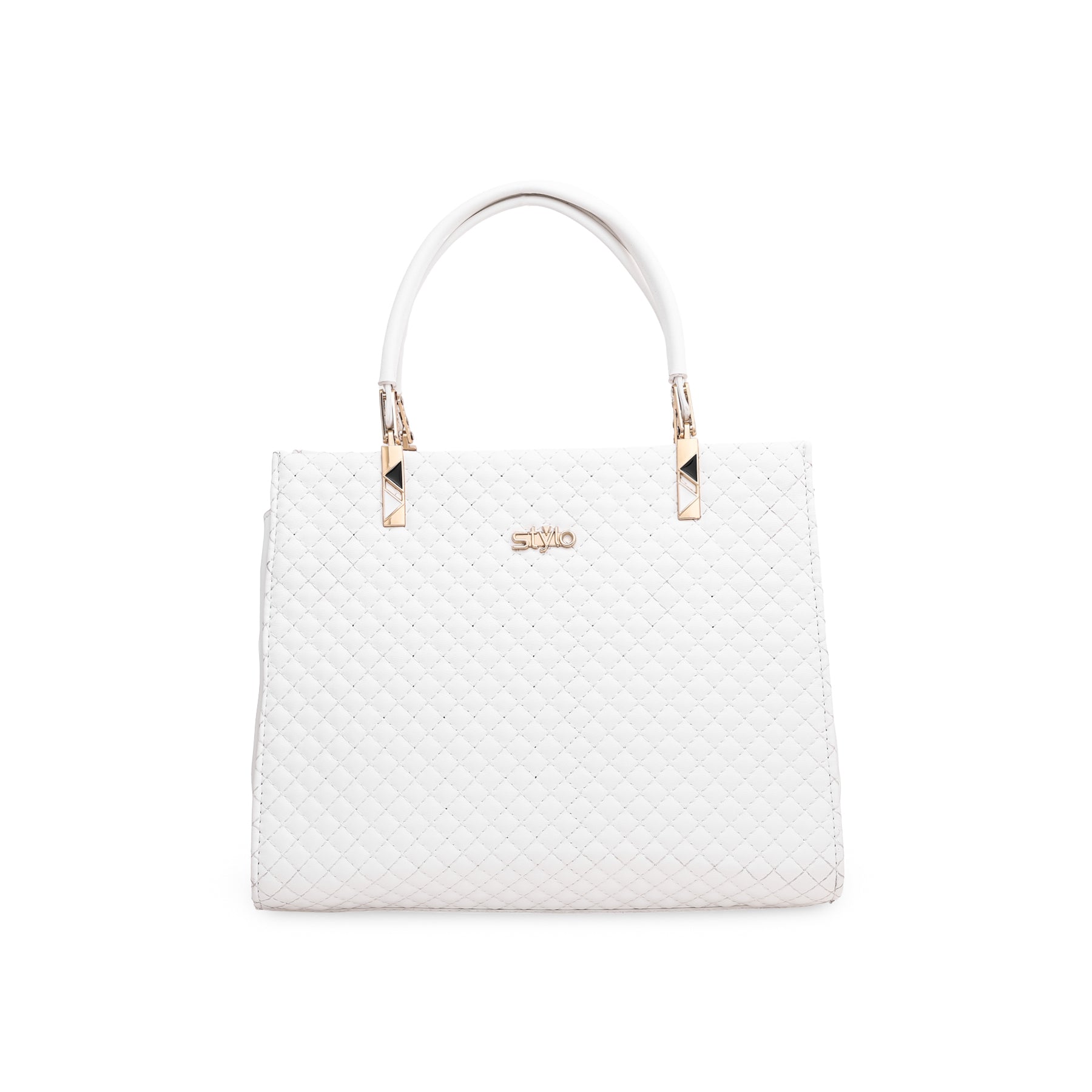 White Formal Hand Bag P36045