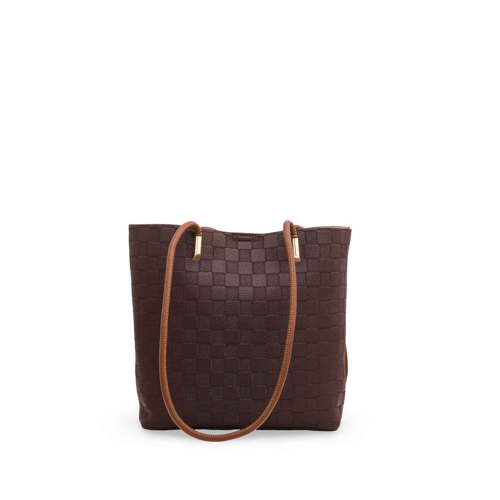 Coffee Formal Shoulder Bag P36060