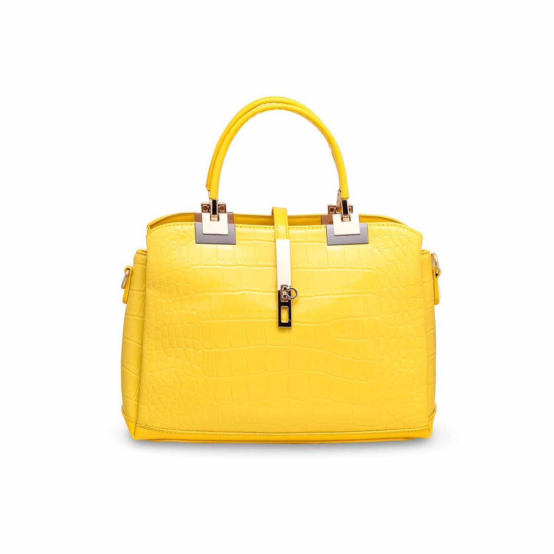 Mustard Formal Hand Bag P36127