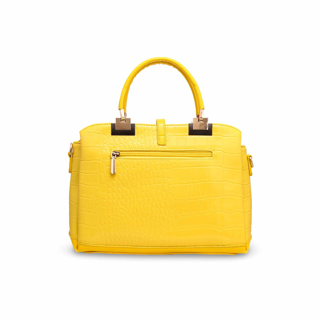 Mustard Formal Hand Bag P36127