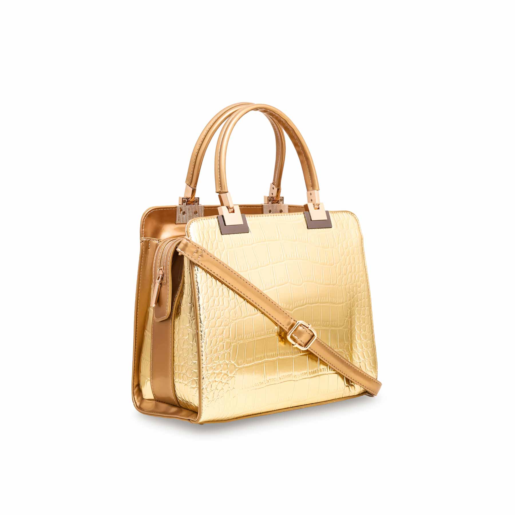 Golden Formal Hand Bag P36128