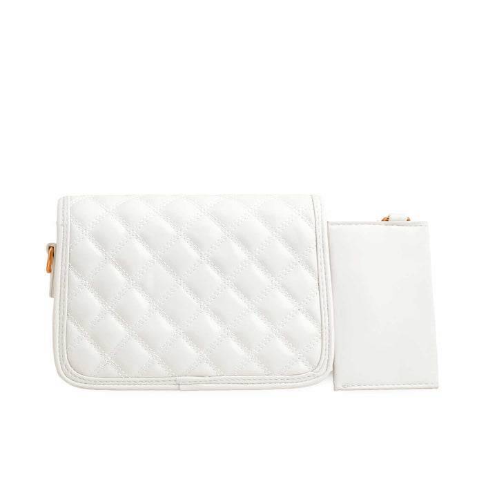 White Formal Shoulder Bag P36137