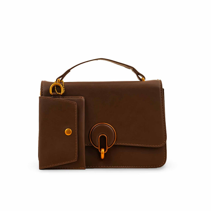 Brown Formal Shoulder Bag P36141