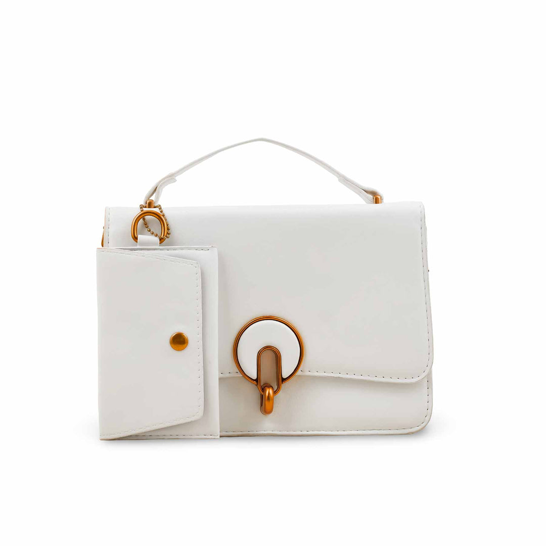 White Formal Shoulder Bag P36141