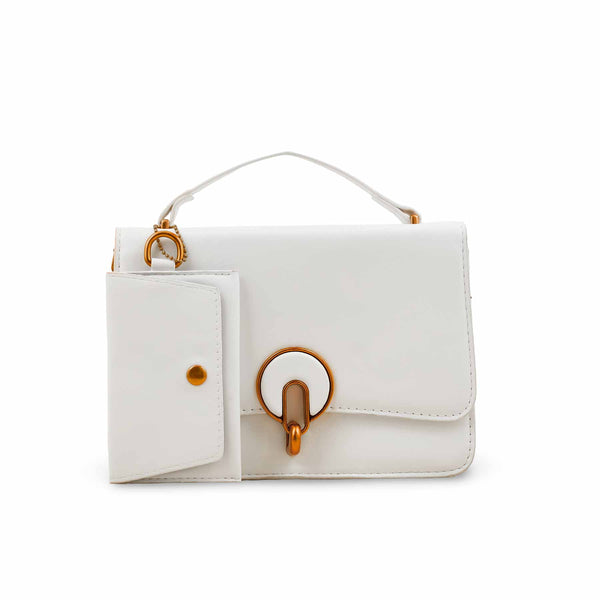 White Formal Shoulder Bag P36141