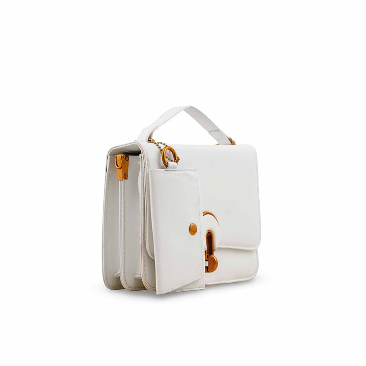 White Formal Shoulder Bag P36141