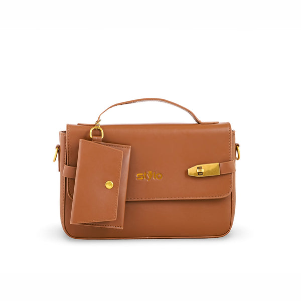 Brown Formal Shoulder Bag For Women P36142