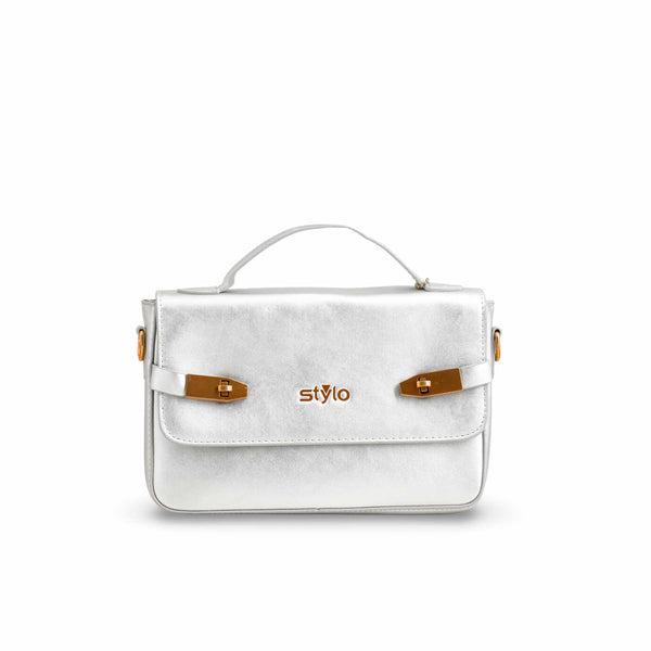 Silver Formal Shoulder Bag For Women P36142
