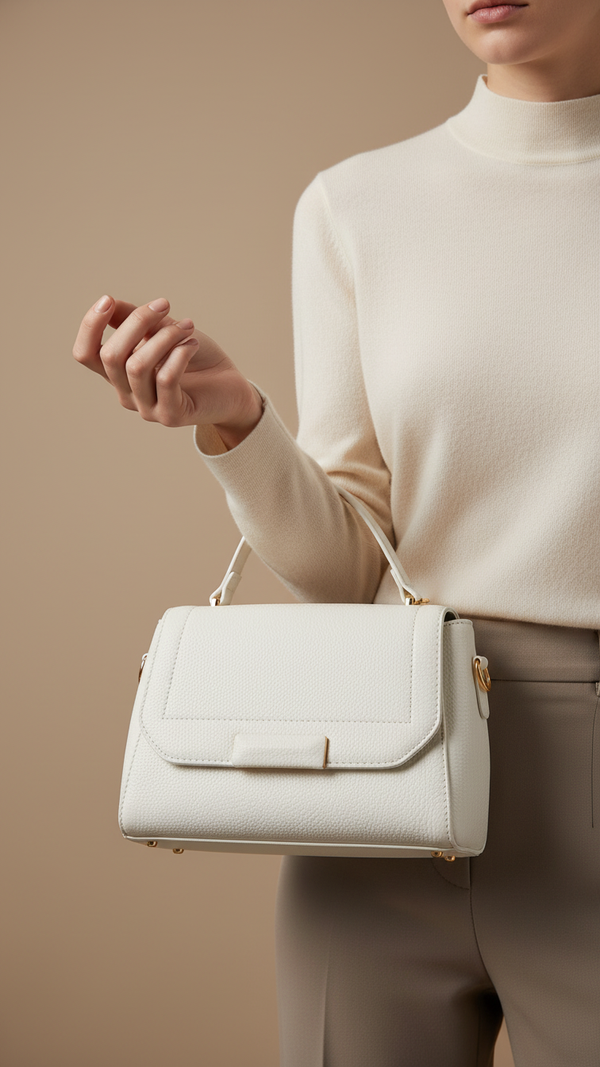 White Formal Shoulder Bag P36144