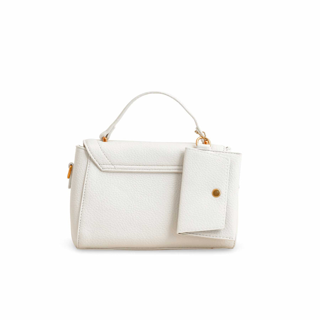 White Formal Shoulder Bag P36144