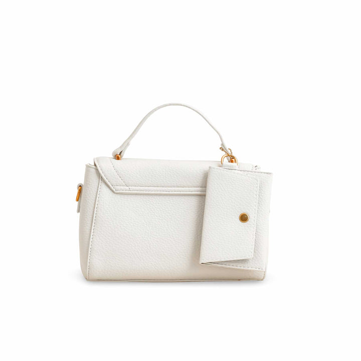 White Formal Shoulder Bag P36144