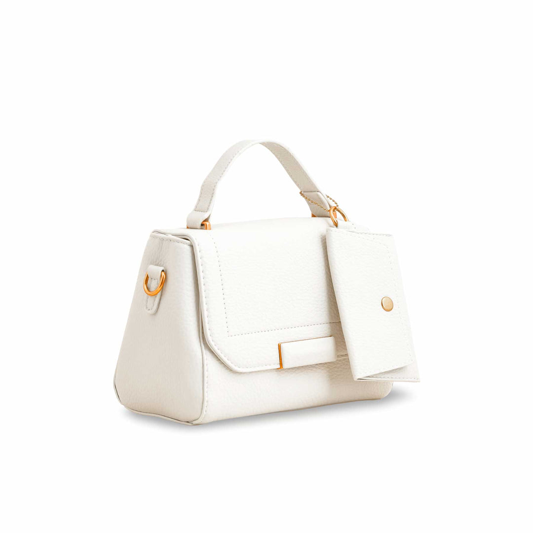 White Formal Shoulder Bag P36144