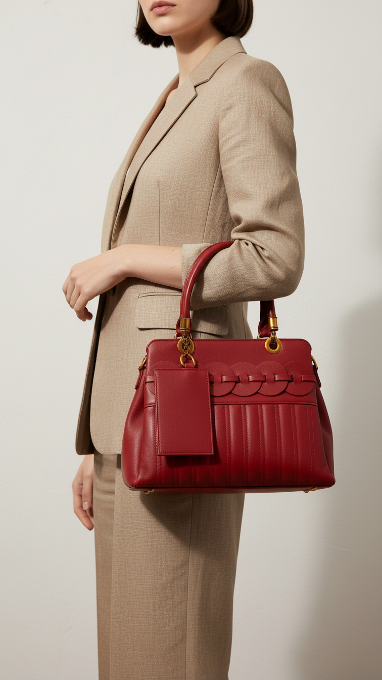Red Formal Hand Bag P36151