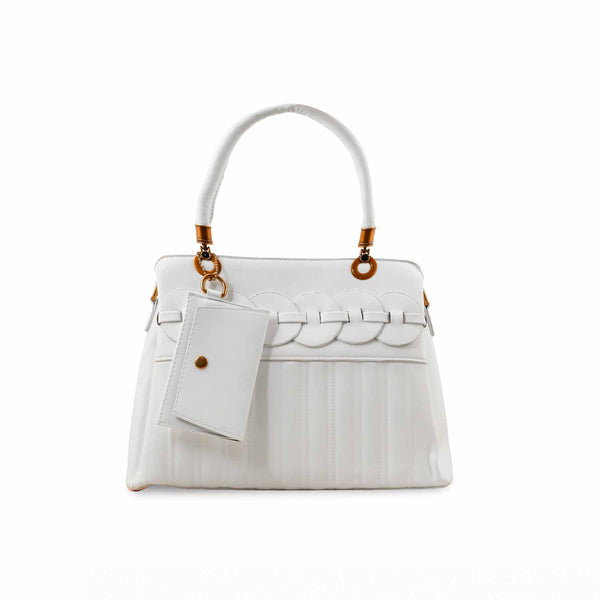White Formal Hand Bag For Ladies P36151