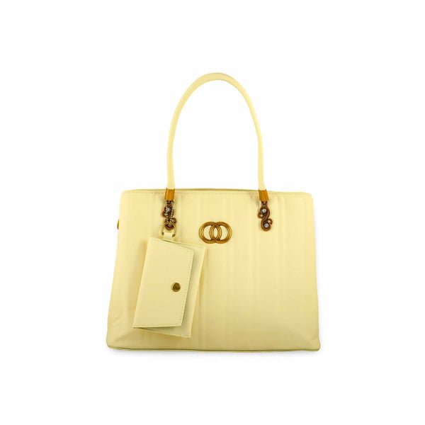 Yellow Formal Hand Bag For Ladies P36152