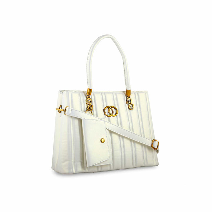 Beige Formal Hand Bag For Ladies P36152