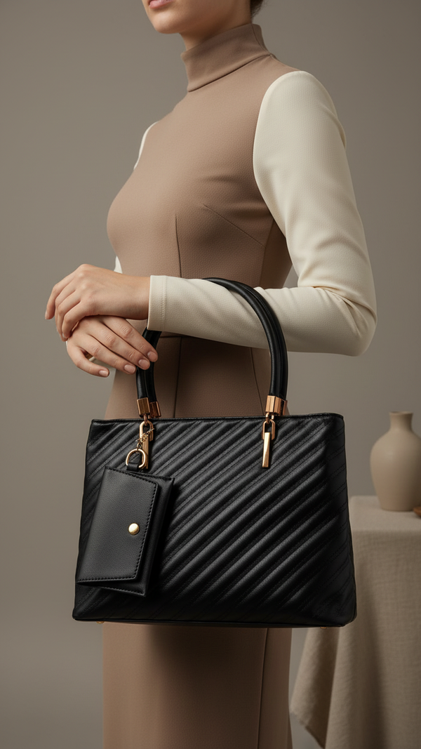 Black Formal Hand Bag For Ladies P36153