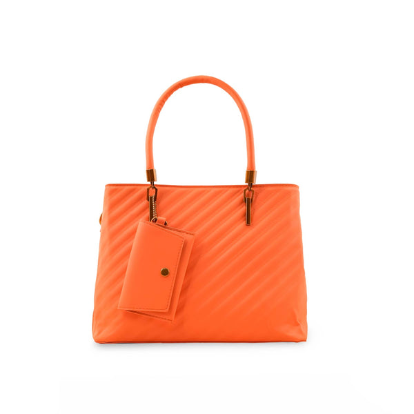 Orange Formal Hand Bag For Ladies P36153