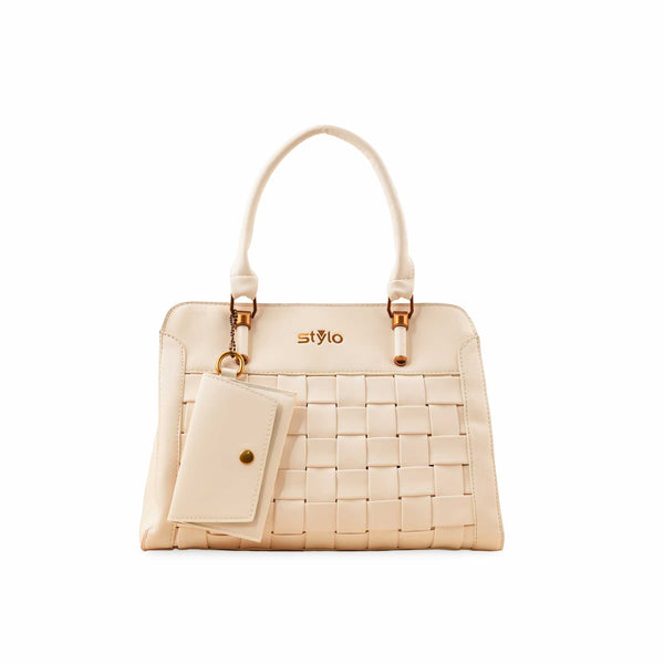 Beige Formal Hand Bag P36154