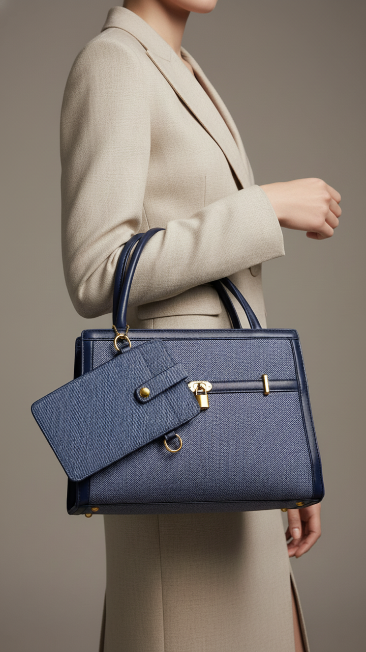 Blue Formal Hand Bag P36157