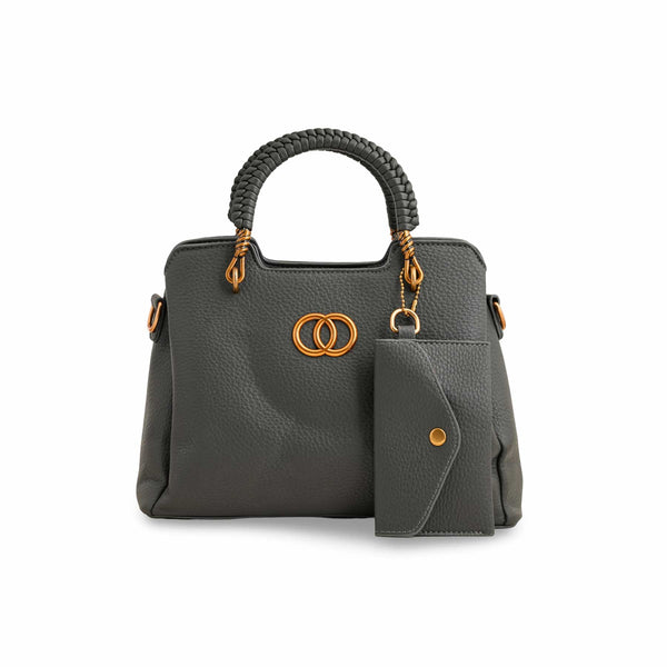 Grey Formal Hand Bag P36160