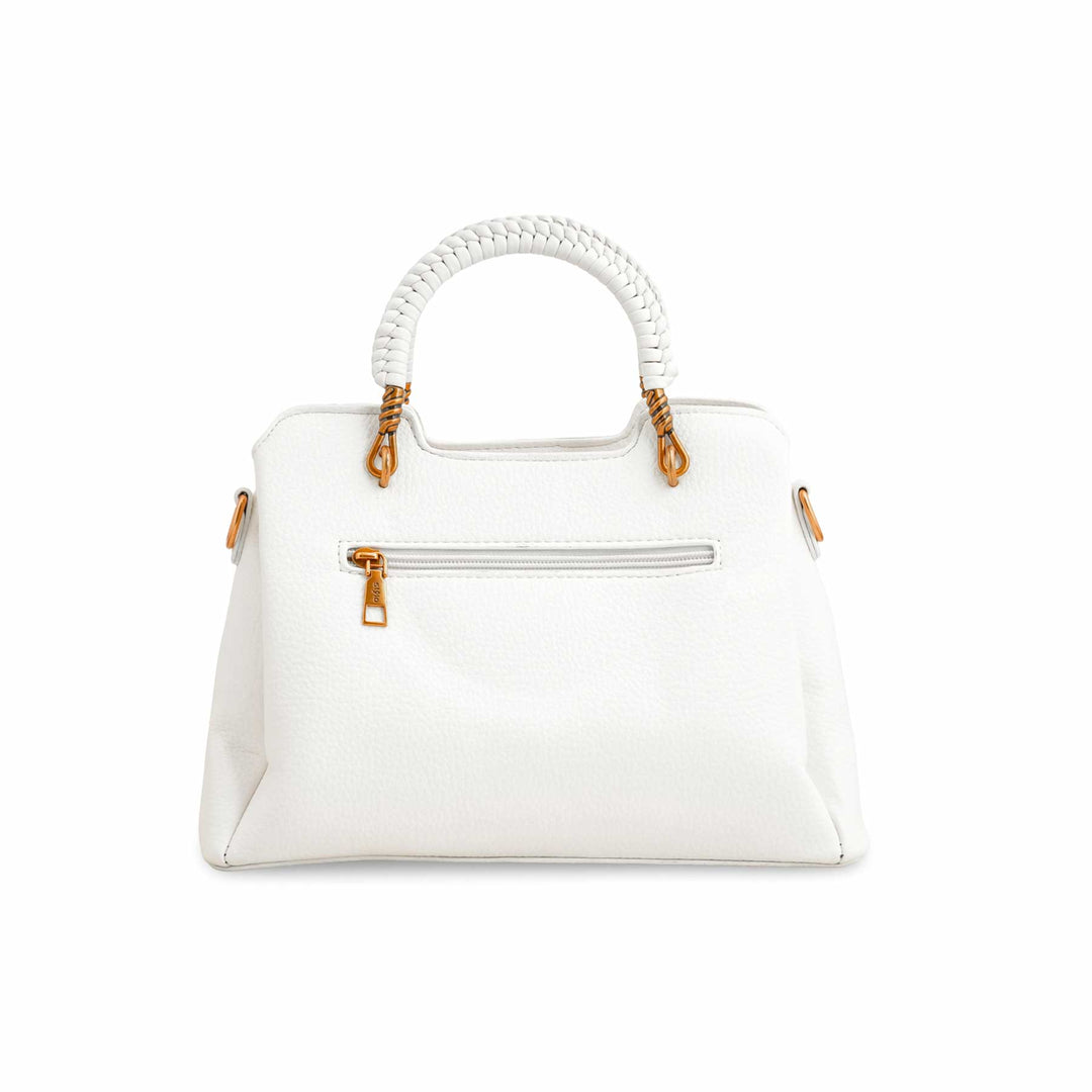 White Formal Hand Bag P36160