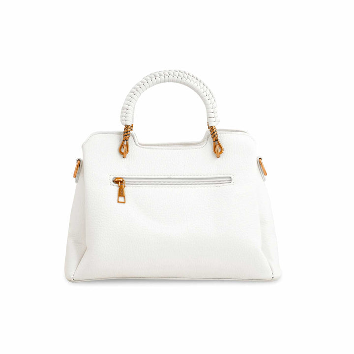 White Formal Hand Bag P36160