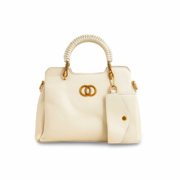 Beige Formal Hand Bag P36160
