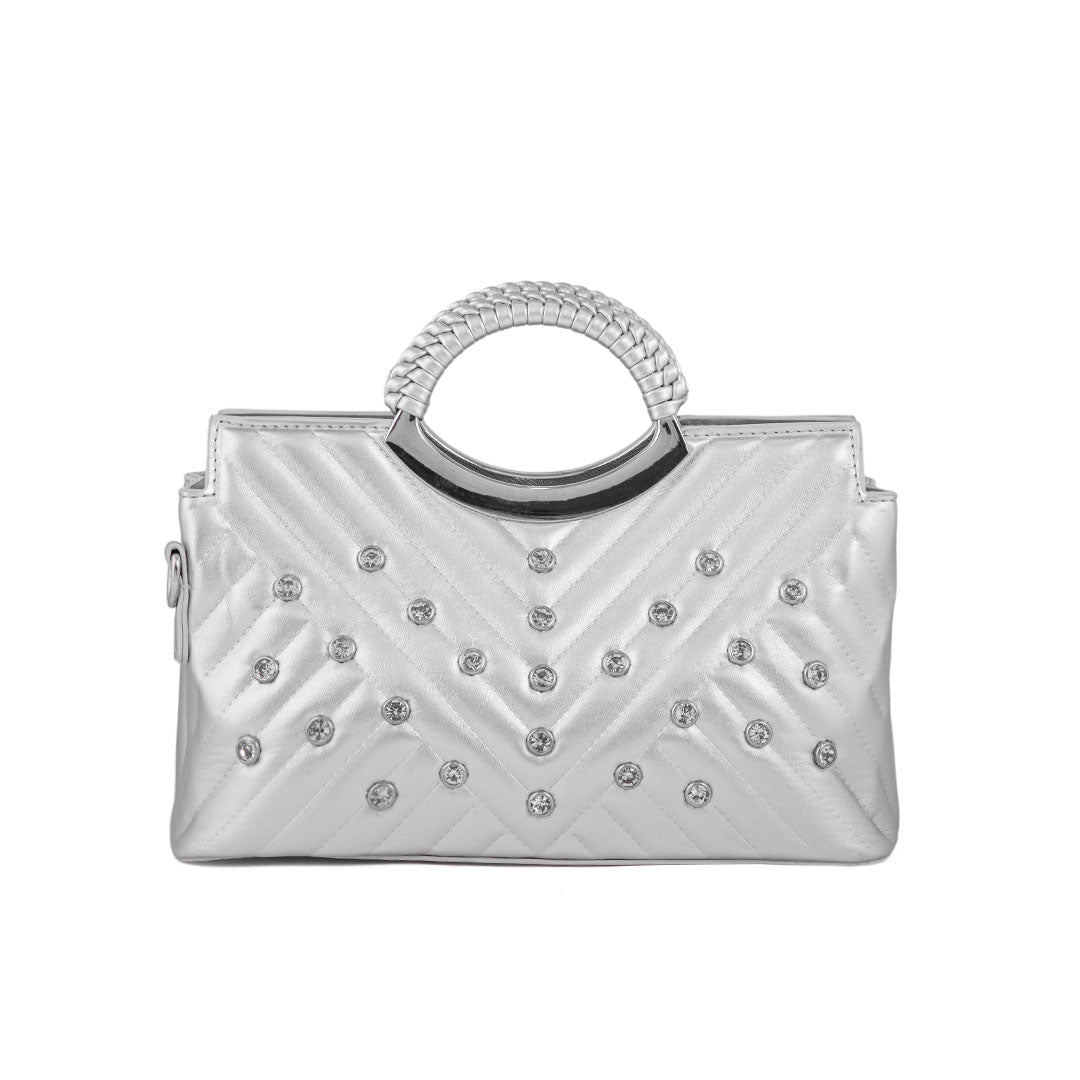 Silver Formal Hand Bag P36161