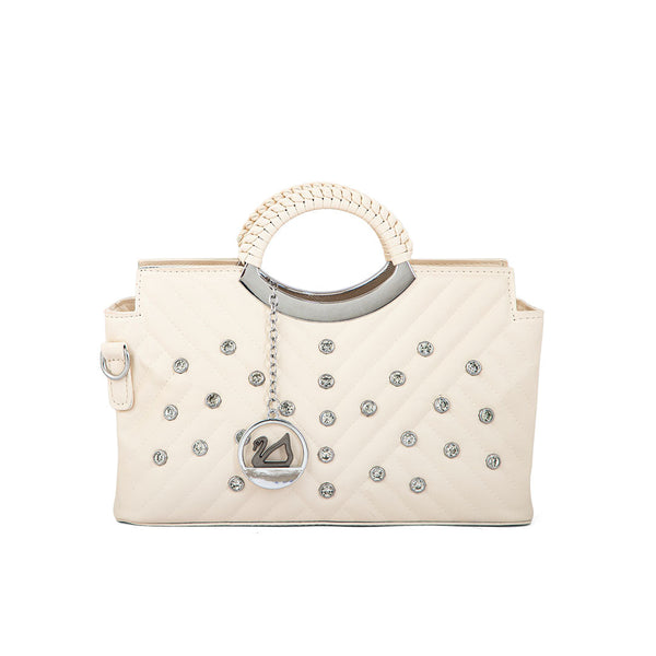 Beige Formal Hand Bag P36161